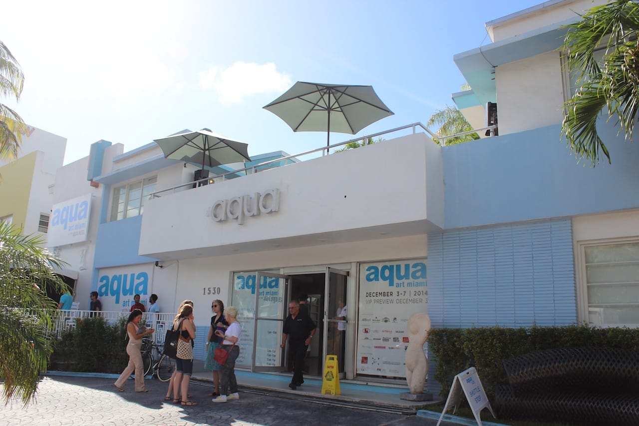 The entrance to Aqua Art Miami (all photos by the author for Hyperallergic)