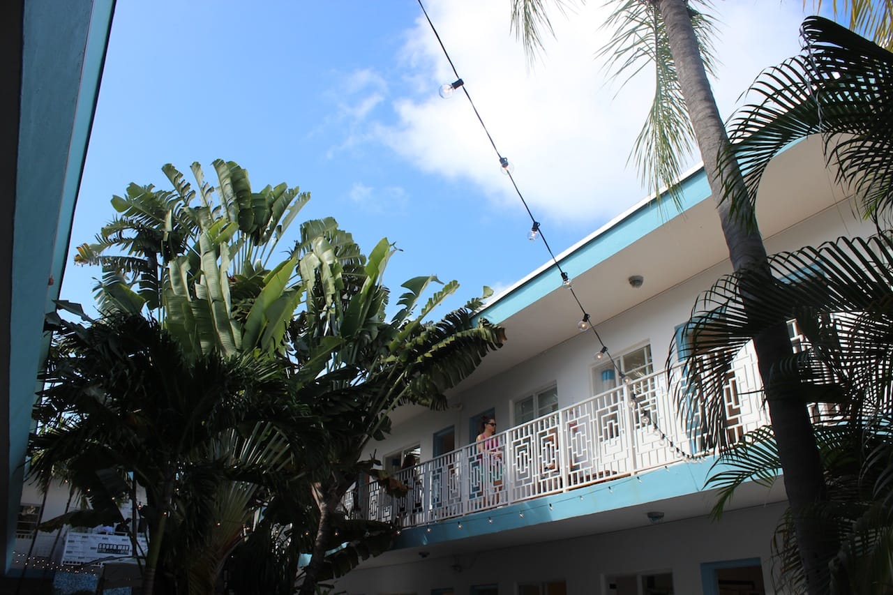 Aqua Art Miami, as seen from the courtyard