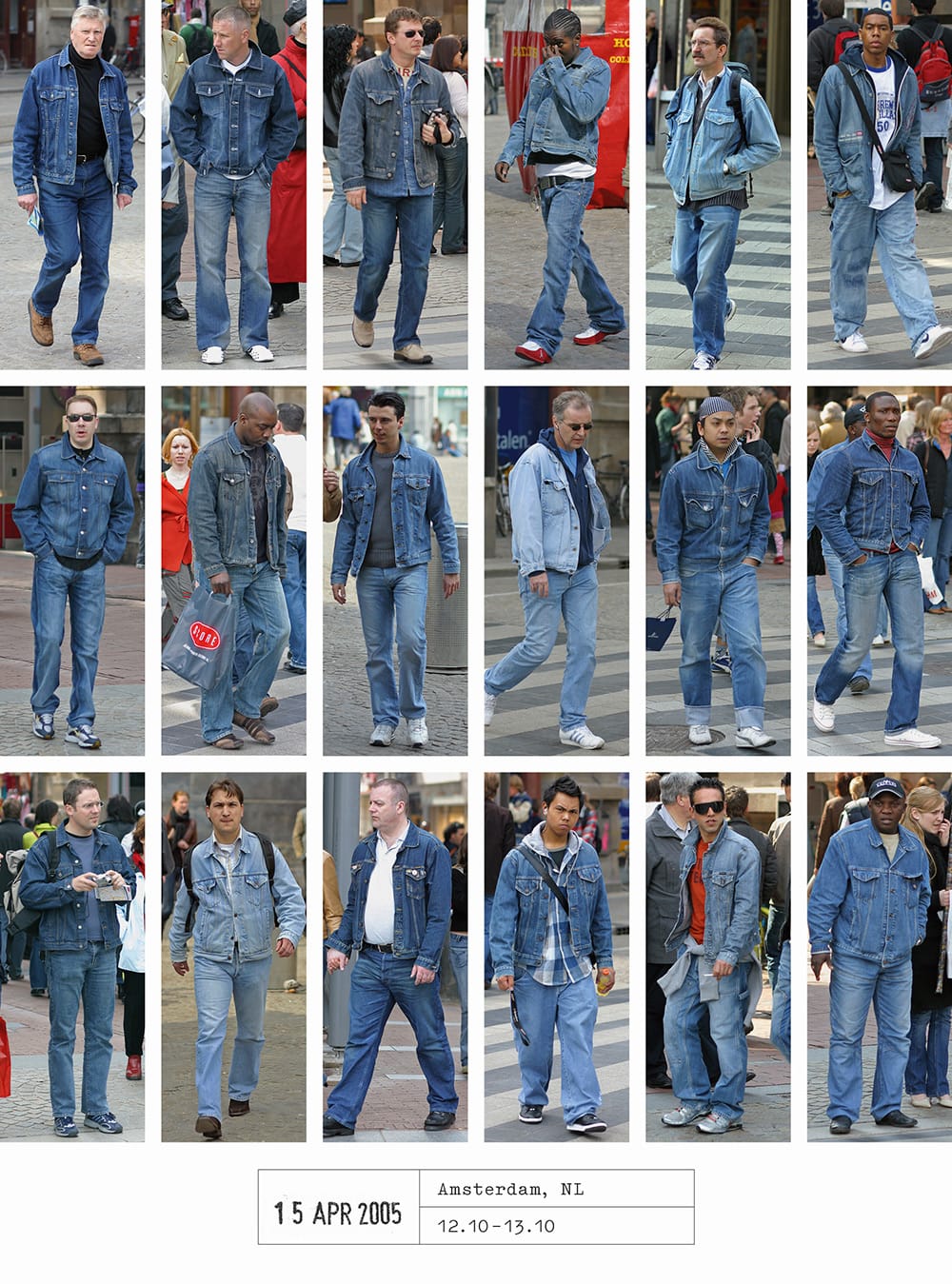 For the last 20 years, Dutch photographer Hans Eijkelboom has traversed the world and documented the way people dress exactly alike. It is rather creepy. See more at Colossal. (via Colossal)
