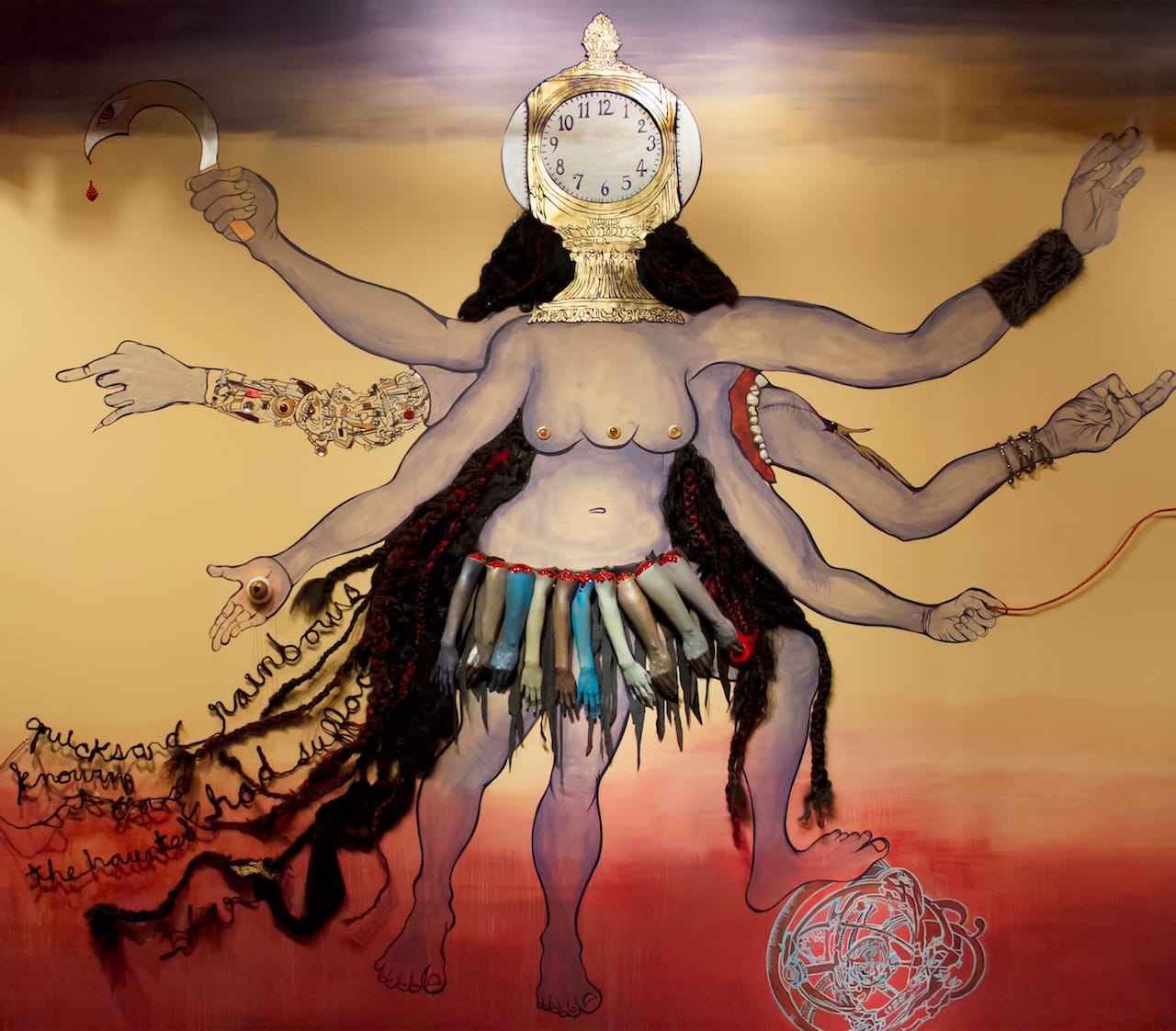 Installation view of Chitra Ganesh, 'Eyes of Time' at the Brooklyn Museum (all photos courtesy of the Brooklyn Museum)