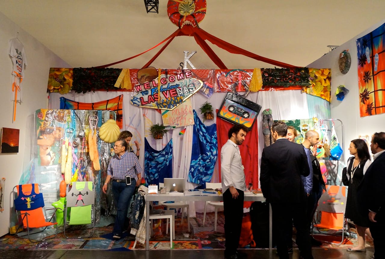 The front of Mendes Wood gallery's booth