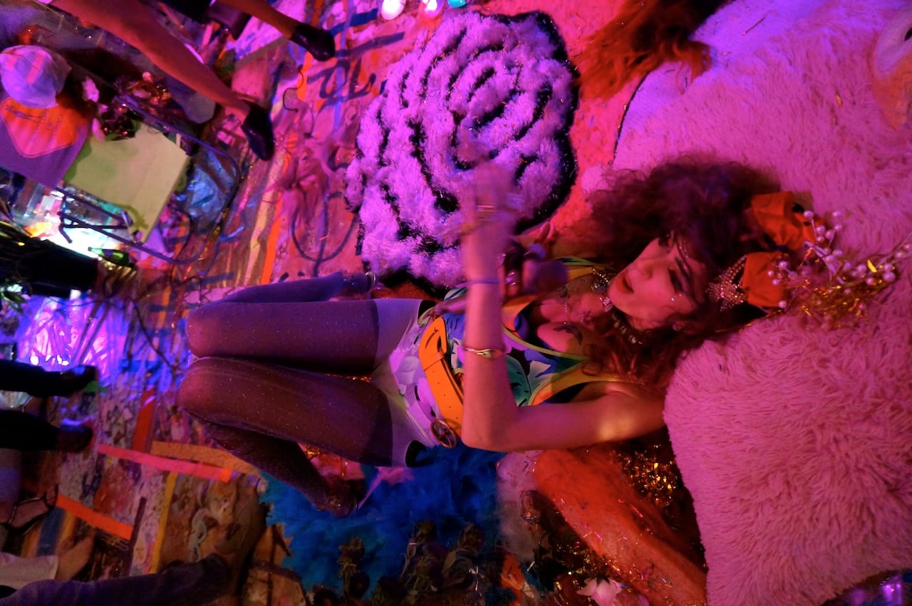 Artist Cibelle Cavalli Bastos performing as Sonja Khalecallon (click to enlarge)