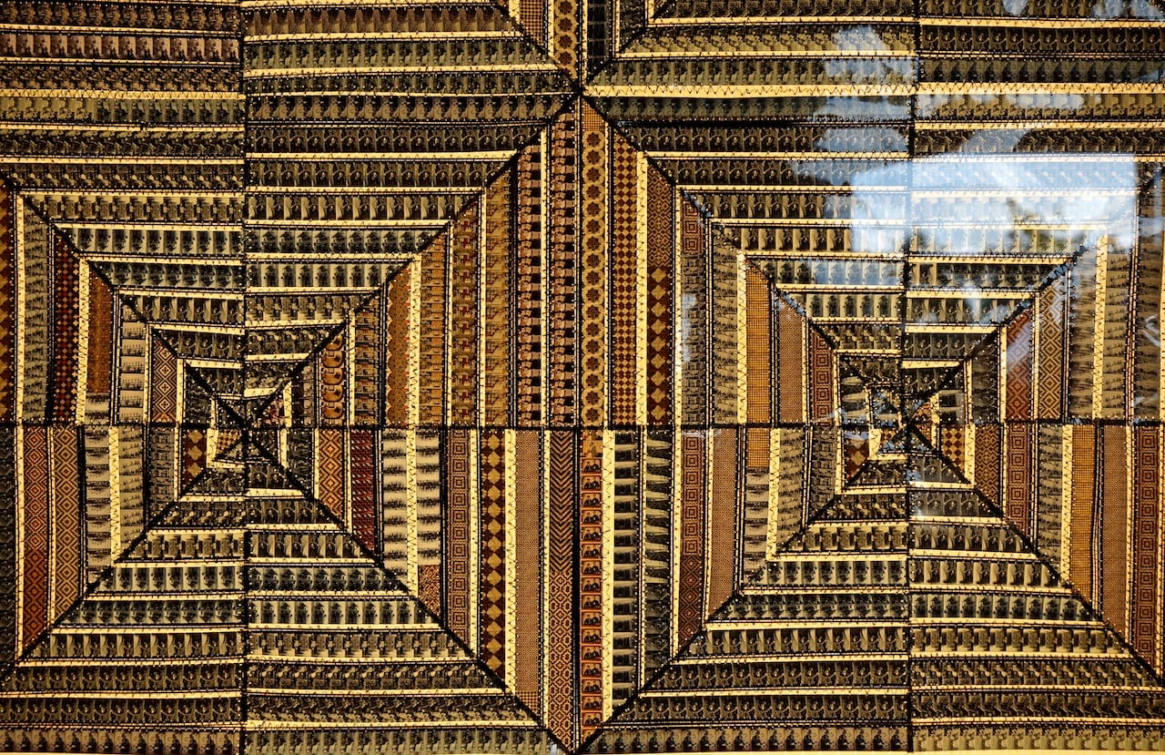 Sabrina Gschwandtner, “Hearts and Hands Brown and Blue” (detail)