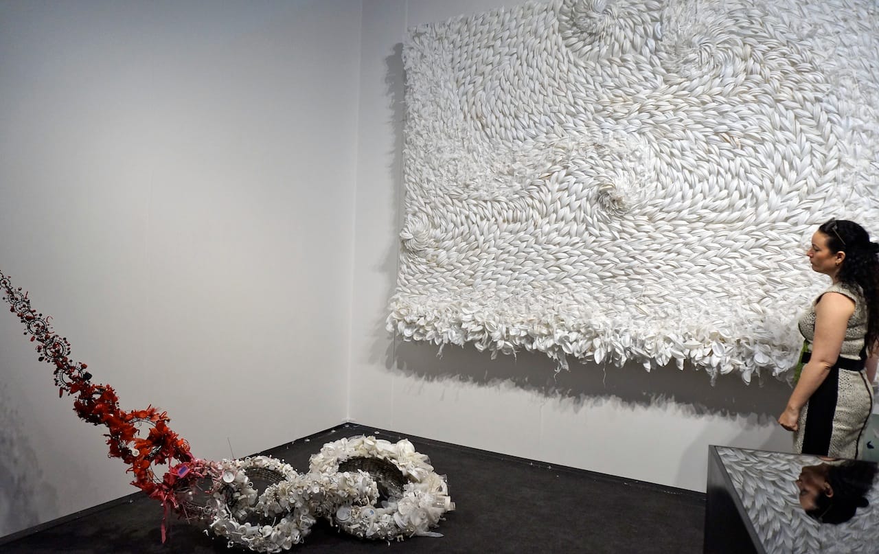 Susie Ganch's work on view at the booth of Siena Patti Contemporary