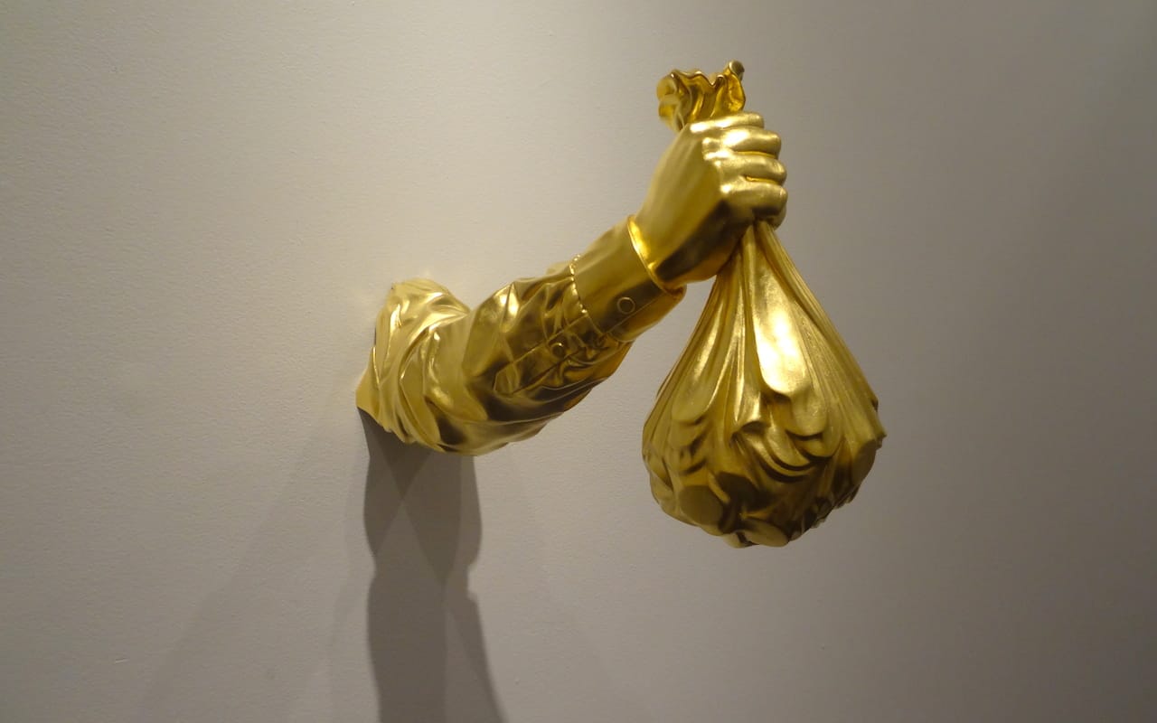 Elmgreen & Dragset, "Temptation" (2012) in 'GOLD' at the Bass Museum of Art