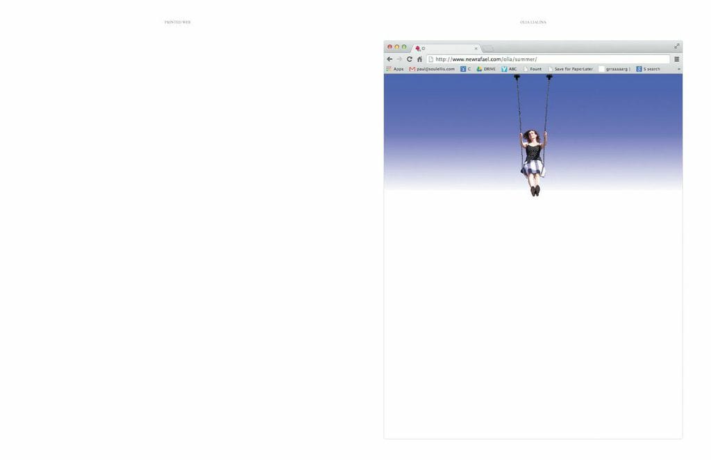 Olia Lialina, "Summer" (2014) for Printed Web.