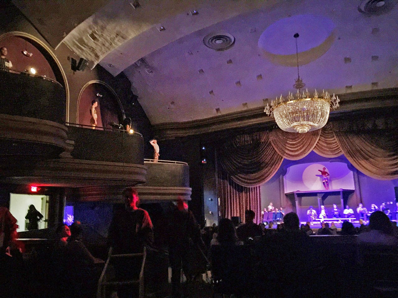 In the final moments of the performance.