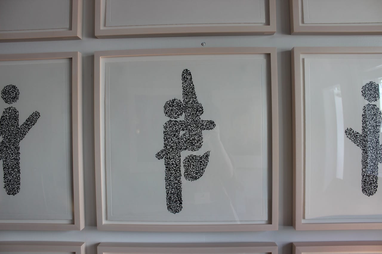 Vik Muniz, “Lovebugs” (2014), in the Graphicstudio/U.S.F. booth