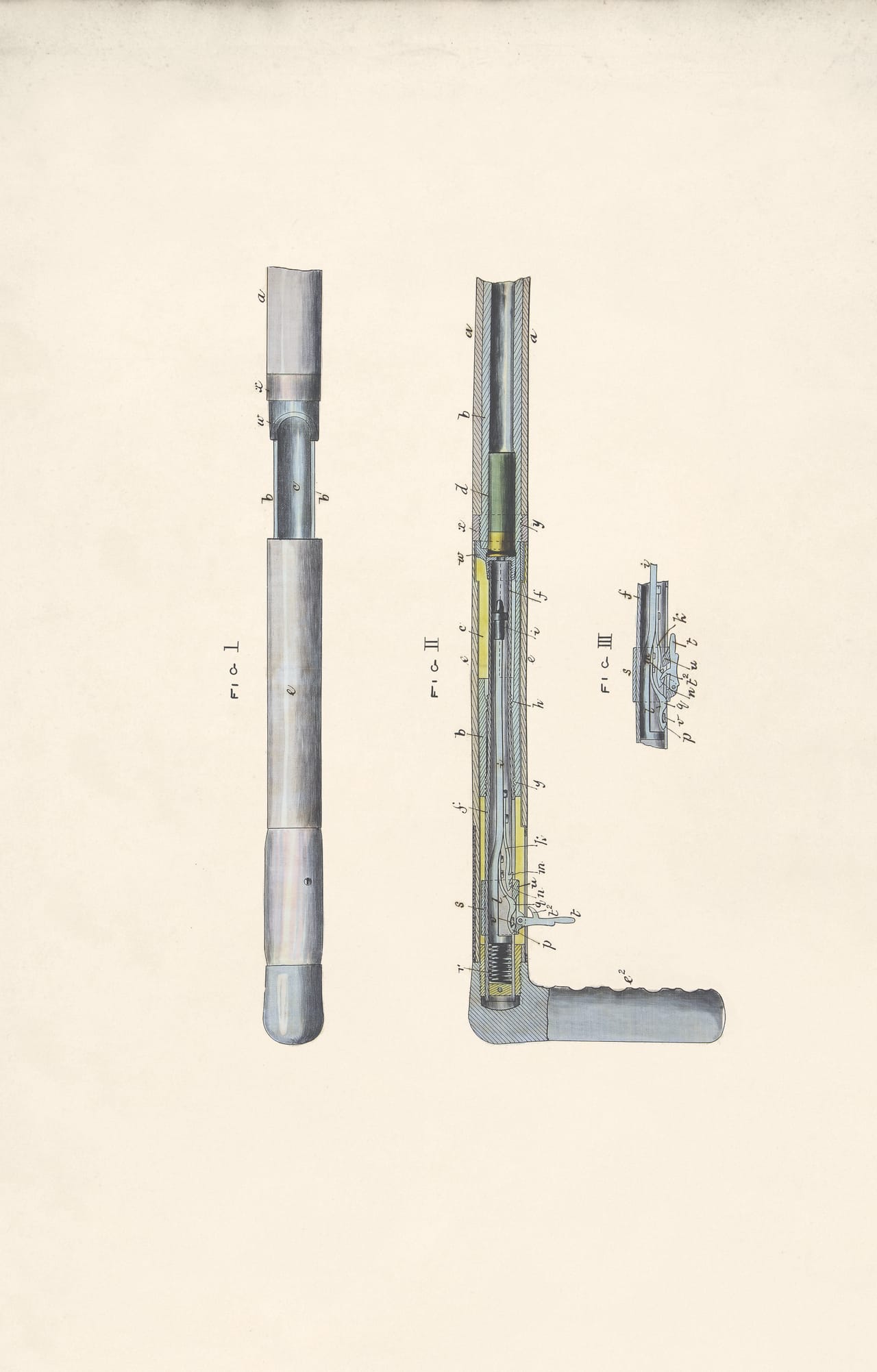 Design for a walking stick gun by John Clark Barnes, 1879 (BT 45/29) (The National Archives, London, England 2014. © 2014 Crown Copyright)