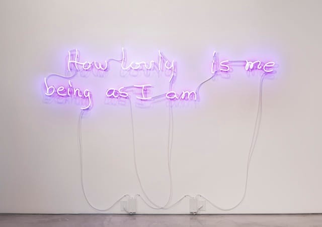 Jacolby Satterwhite, "How lovly is me being as I am" (2014). Neon. All images courtesy of OHWOW Gallery Los Angeles.