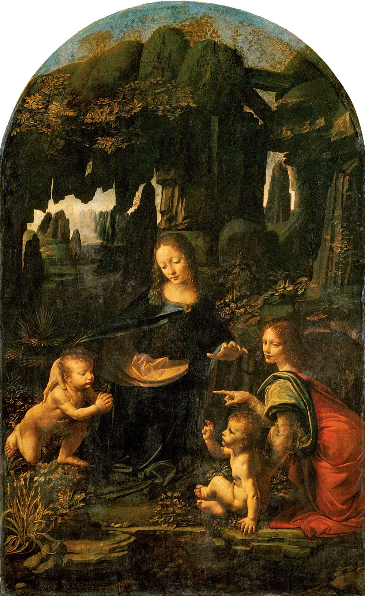 The Louvre's "Virgin of the Rocks" by Leonardo da Vinci (Image via Wikimedia)