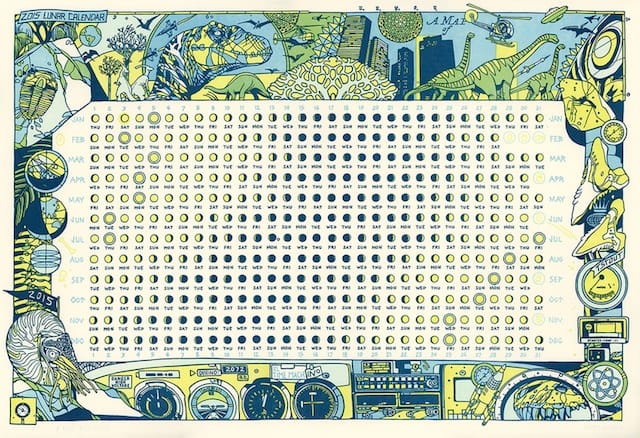 El Time Machino : A 2015 Lunar Calendar (via Tiny Showcase)