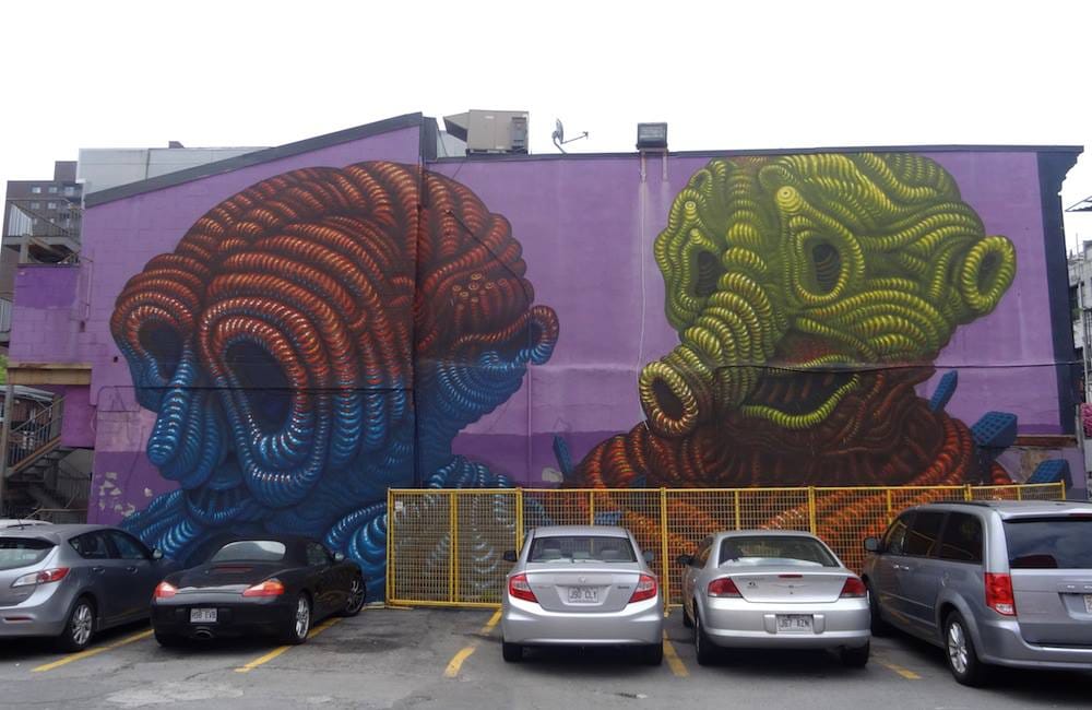A mural by Jason Botkin in Montreal