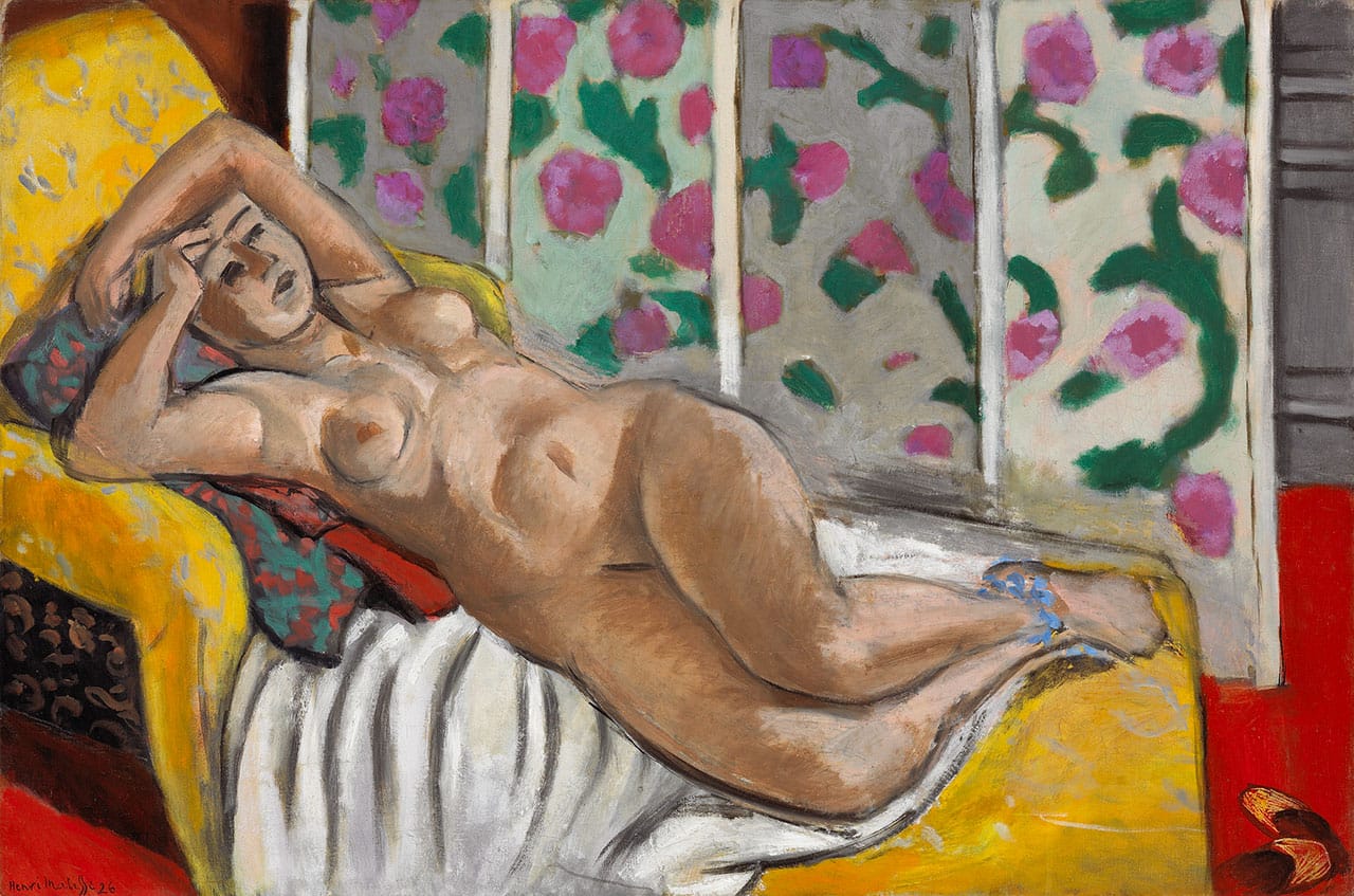 Henri Matisse, "Nude on a Yellow Sofa" (1926), oil on canvas, National Gallery of Canada, Ottawa, purchase 1958 (photo courtesy NGC)