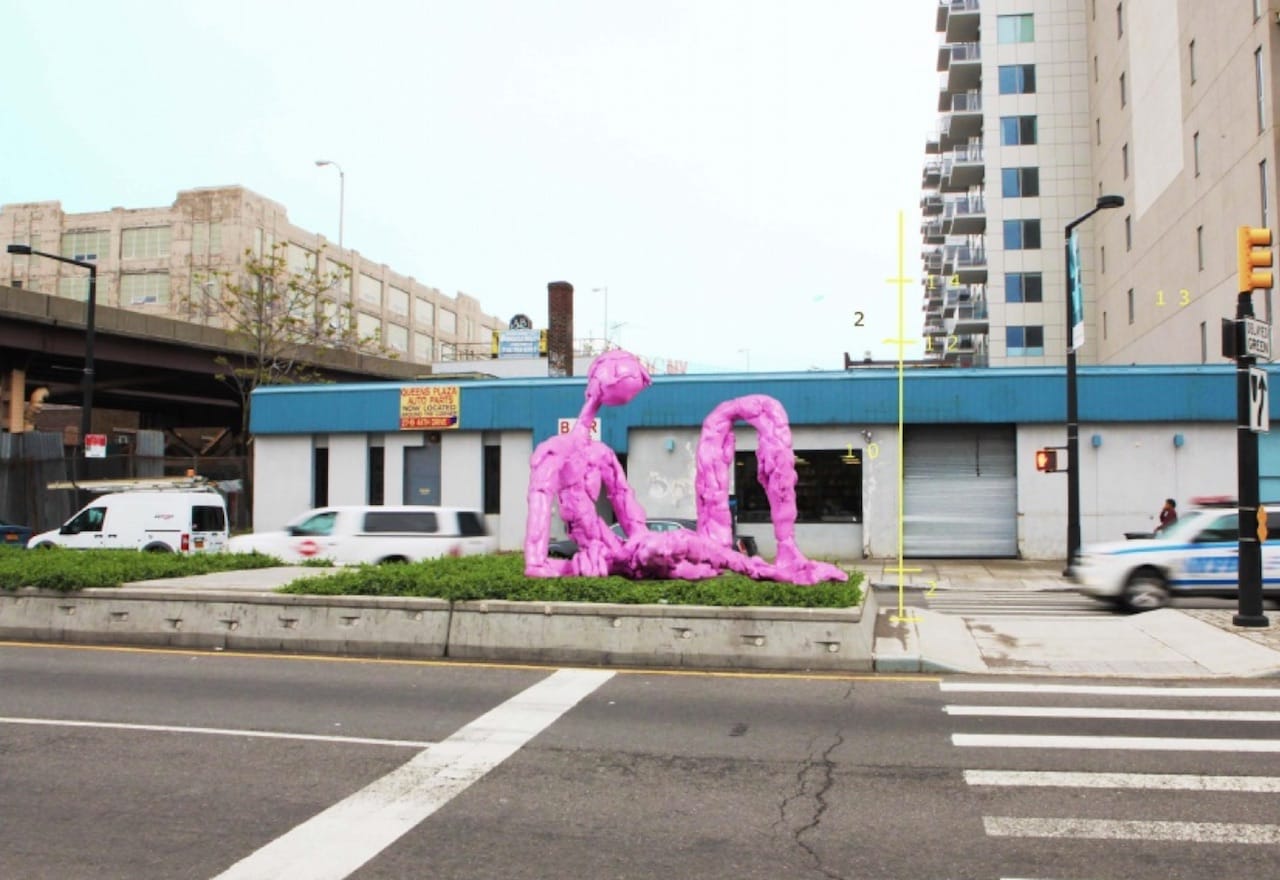 Rendering of Ohad Meromi's "Sunbather" (screenshot of the artist's proposal)