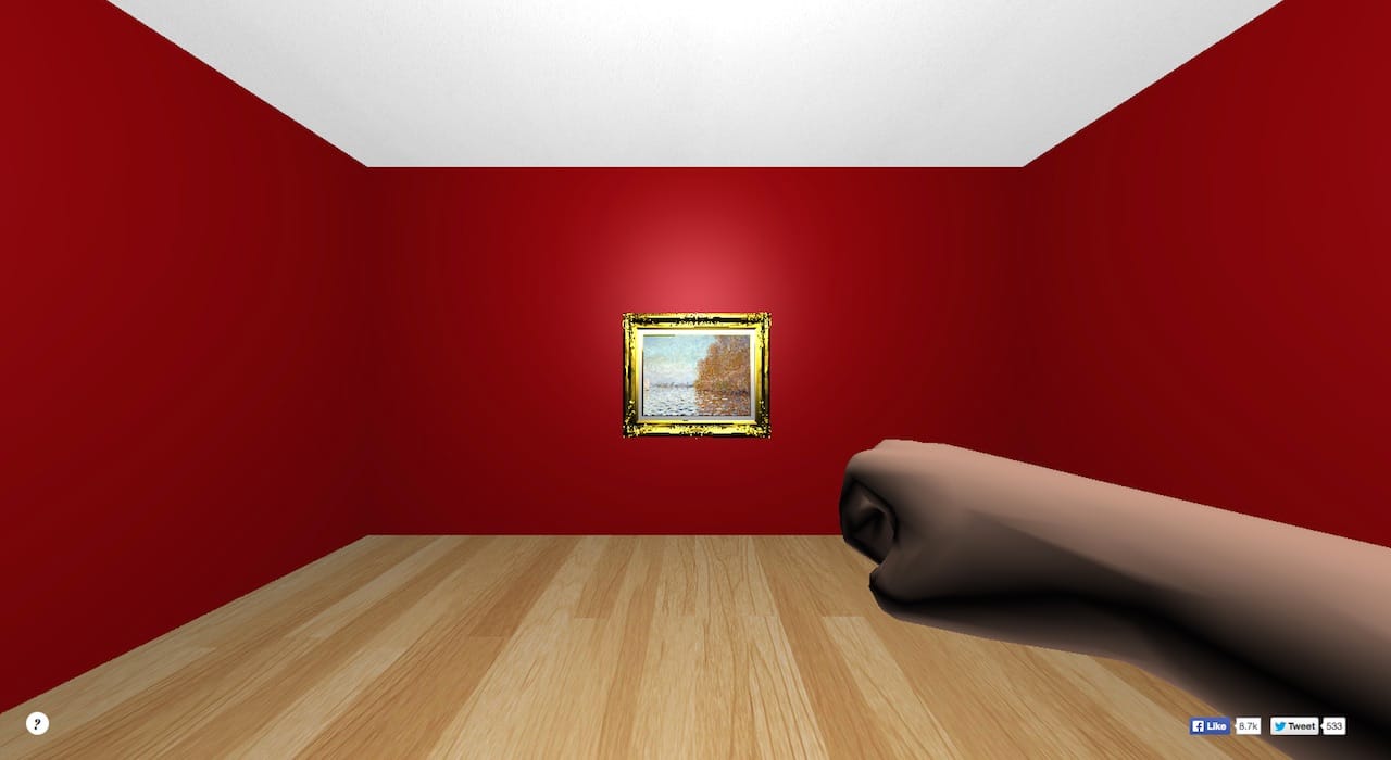 Screenshot of "Punch a Monet" (all images by the author for Hyperallergic)