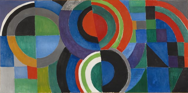 Sonia Delaunay (1885-1979). "Rythme couleur". Huile sur toile. 1964. Paris, musée d'Art moderne. Dimensions : 97,5 x 195,5 cm