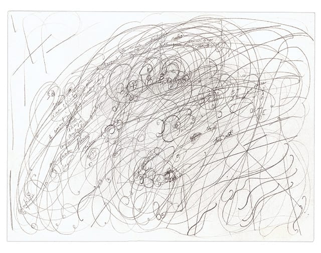 Patricia Salen, "Le Réseau Informatif," 2009, Graphite on paper, 11.81 x 15.75