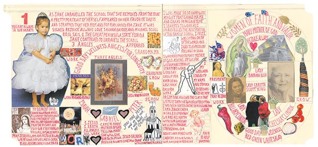 Milton Schwartz, "Untitled," n.d., Collage, Sharpie marker, and pencil on cut manilla folder, 8 x 18.25 in 