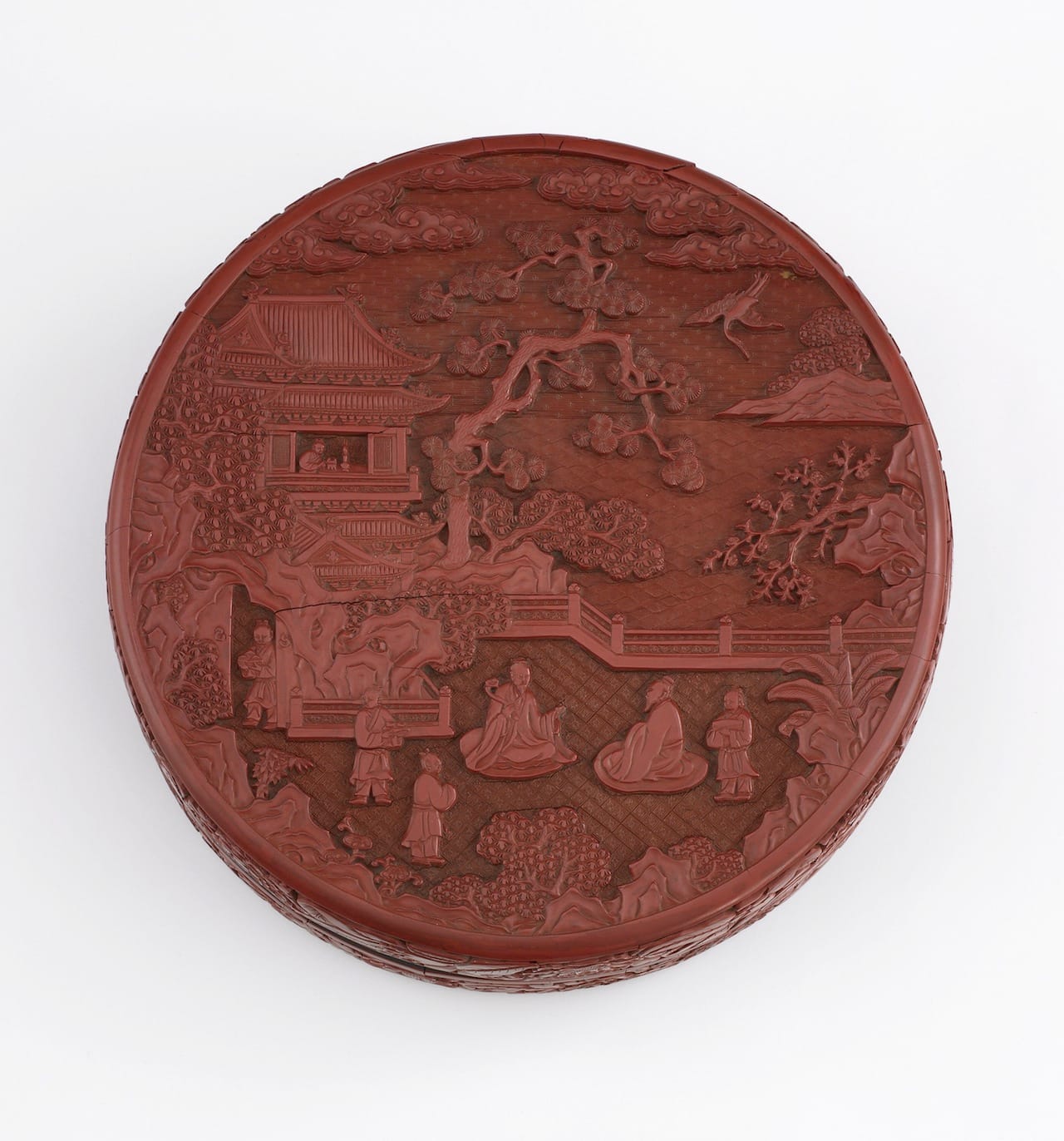 "Lacquer box" (1403–24), China, Ming dynasty, Yongle reign, carved red lacquer (tihong) on wood core; Purchase; Freer Gallery of Art