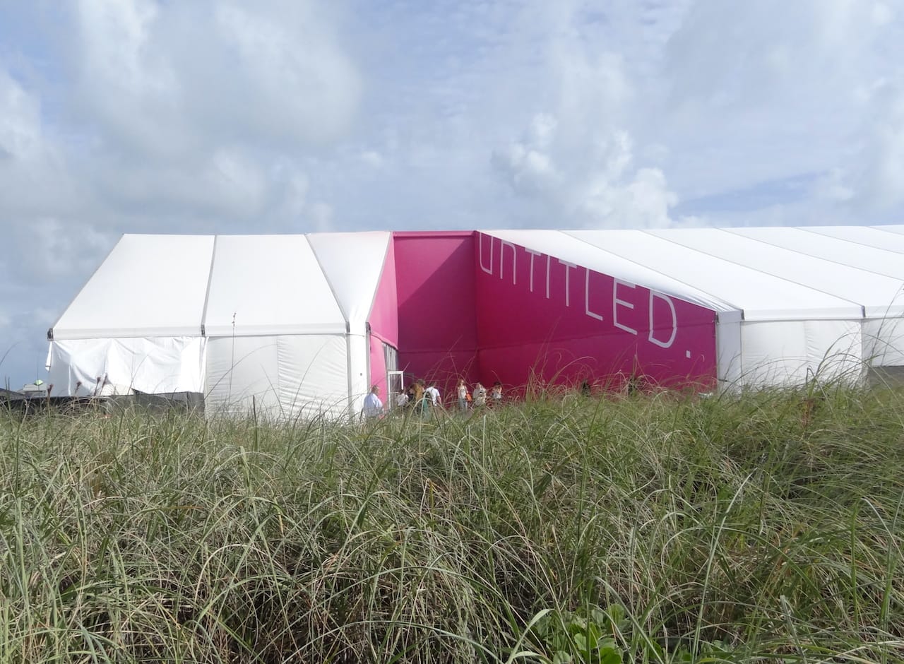The entrance to Untitled on Miami Beach (all photos by the author for Hyperallergic)