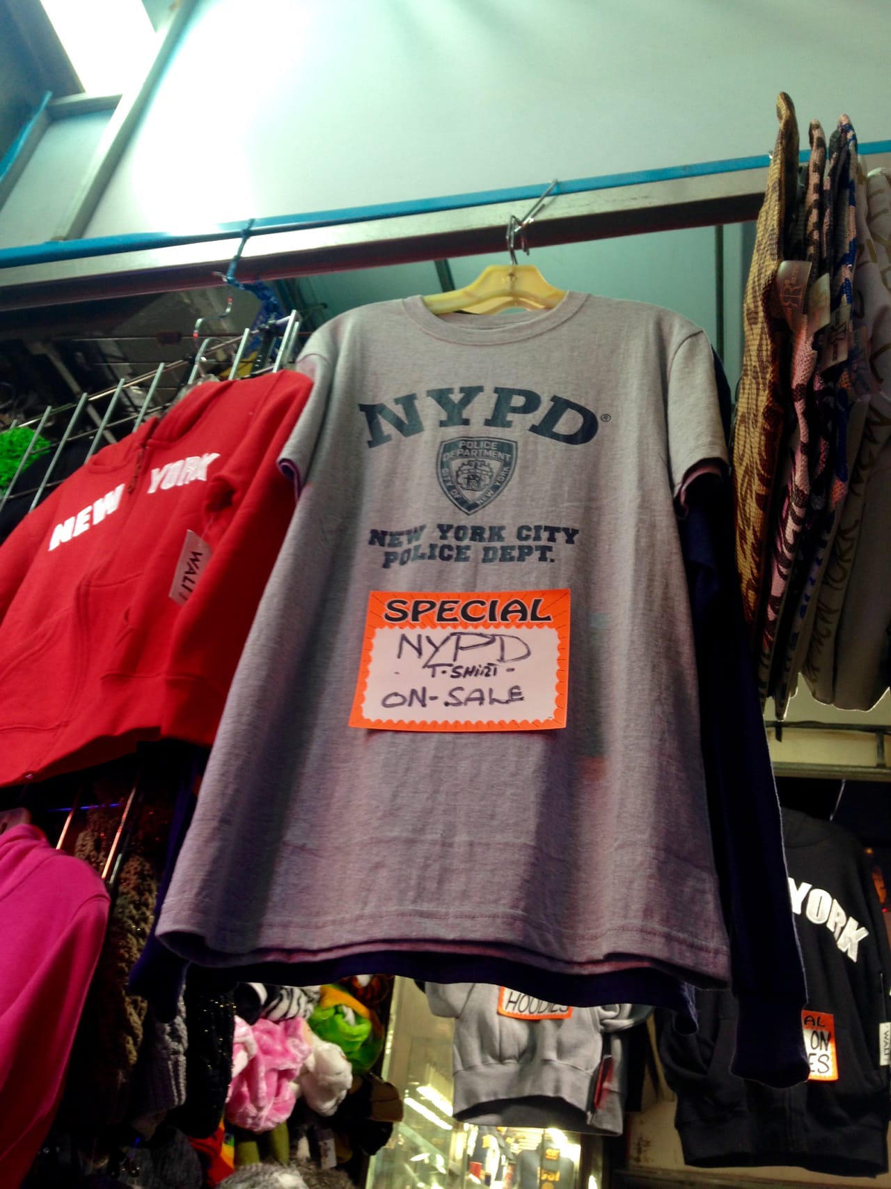 NYPD shirt for sale in Times Square