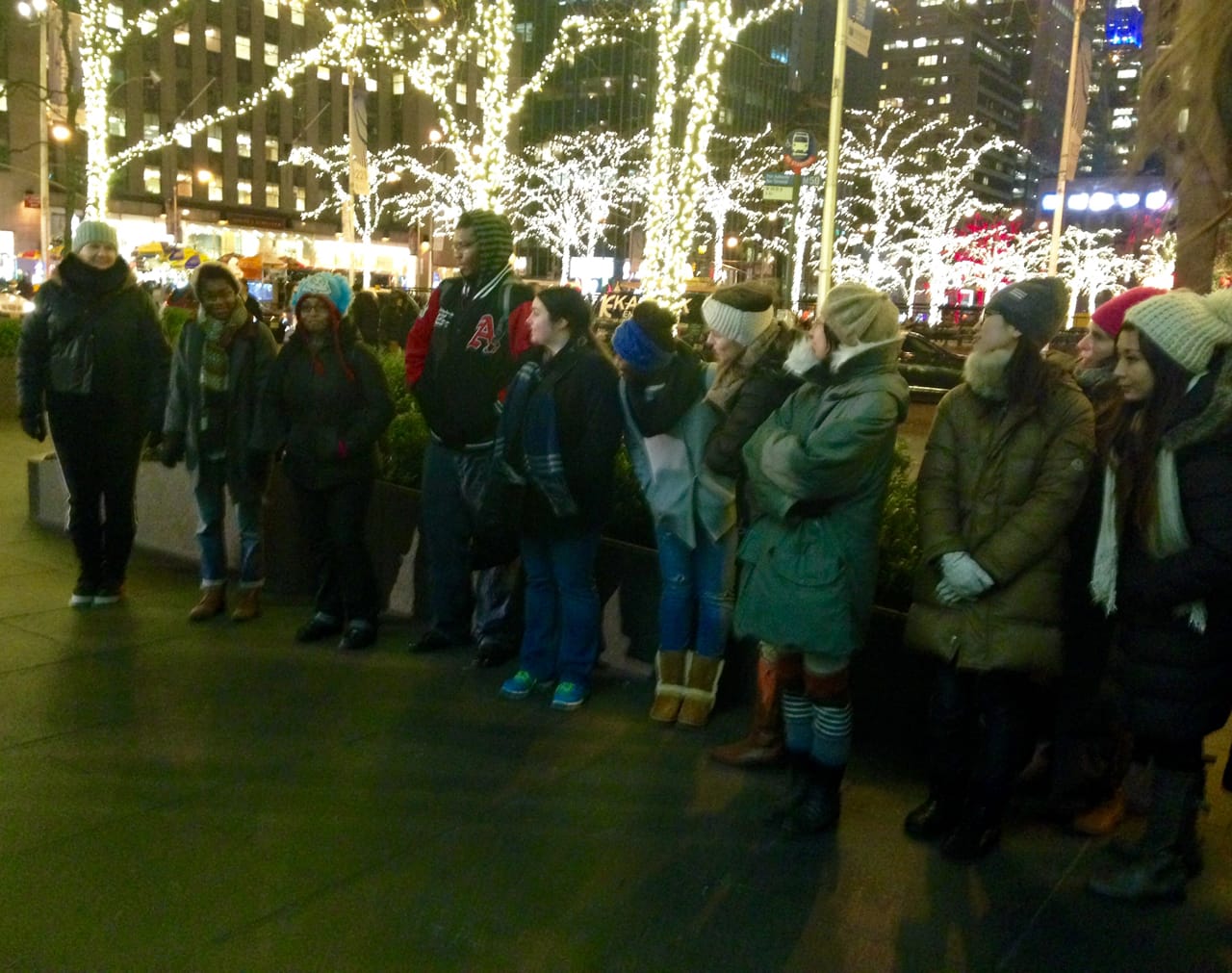 Participants being instructed in the activity