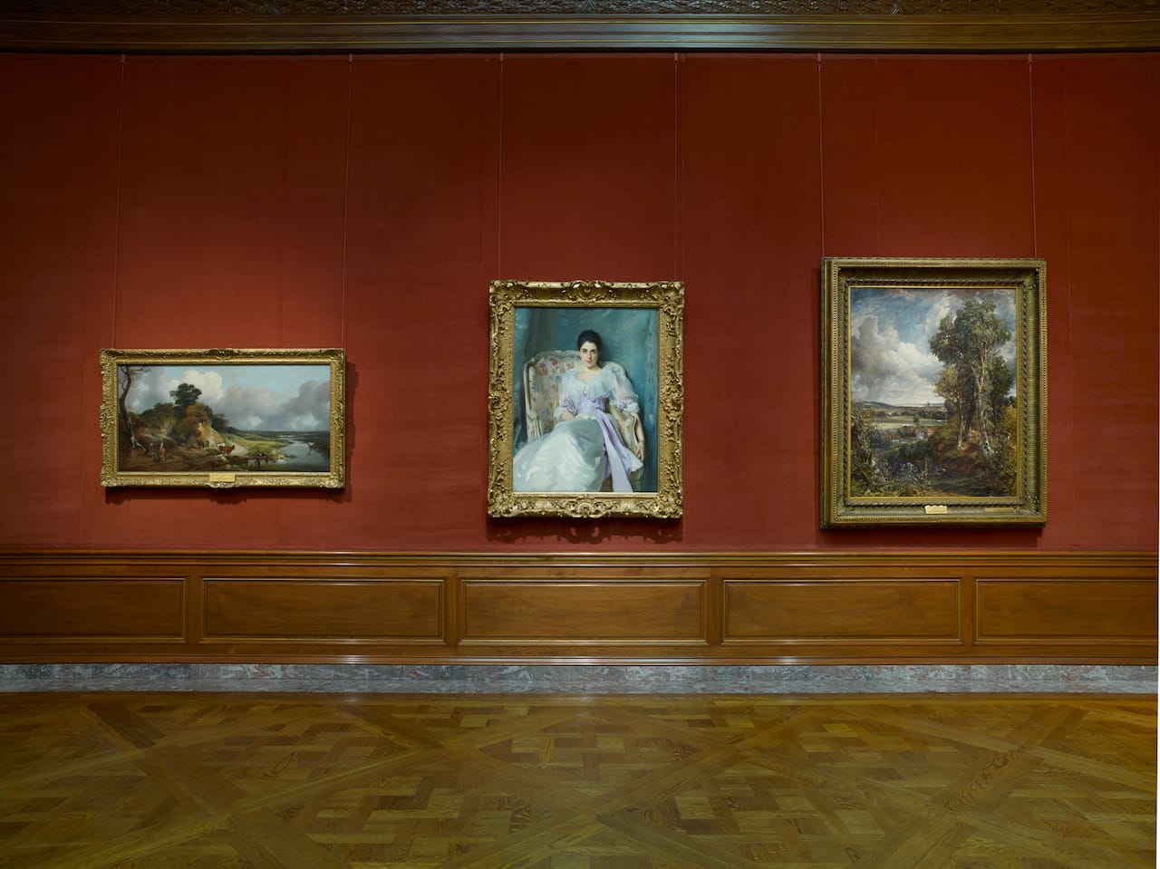 Installation view of 'Masterpieces from the Scottish National Gallery' at The Frick Collection (photo by Michael Bodycomb, courtesy the Frick Collection)