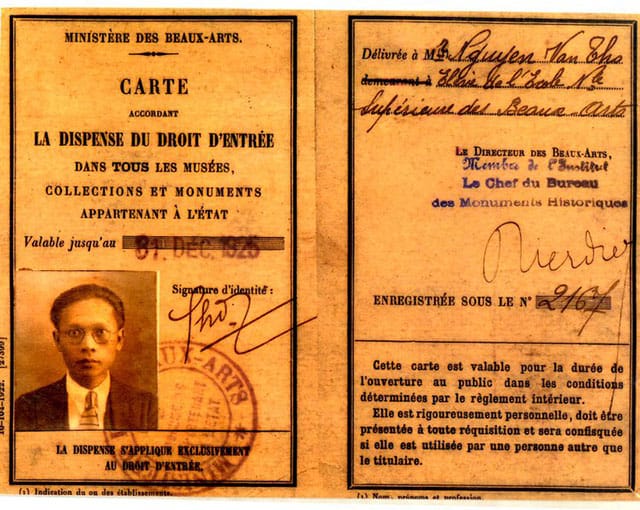 Nam Son's museum card, courtesy Sophiesarttour.com