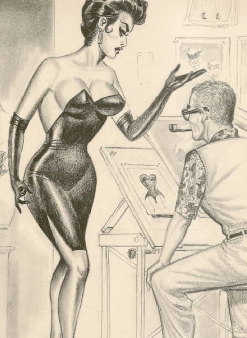 Eugene Bilbrew, "Self-Portrait of the artist" (c. 1962), for Leonard Burtman Publications (click to enlarge)