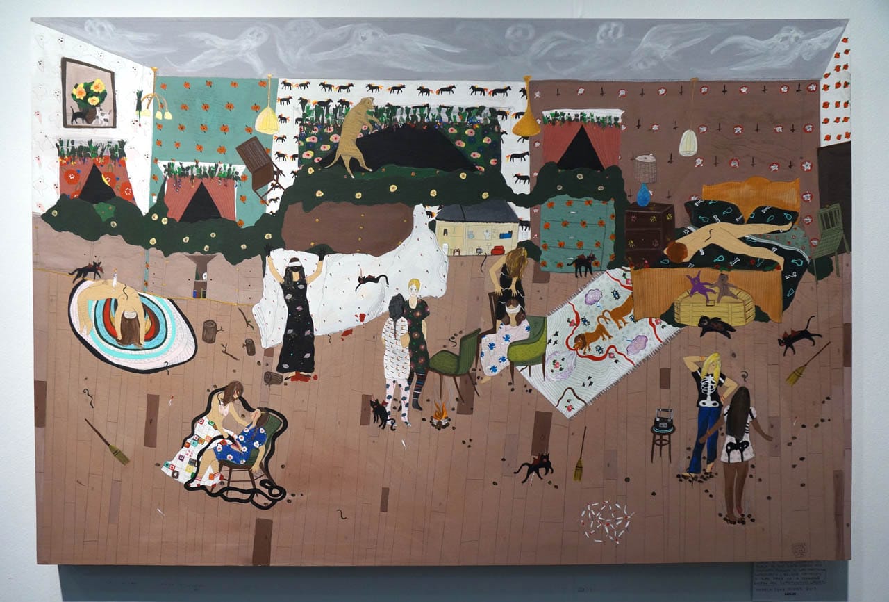 Andrea Joyce Heimer, "When I began wearing all black in the ninth grade my parents thought I was practicing witchcraft & became convinced I was part of a teenage coven on Cottonwood Street." (2013)