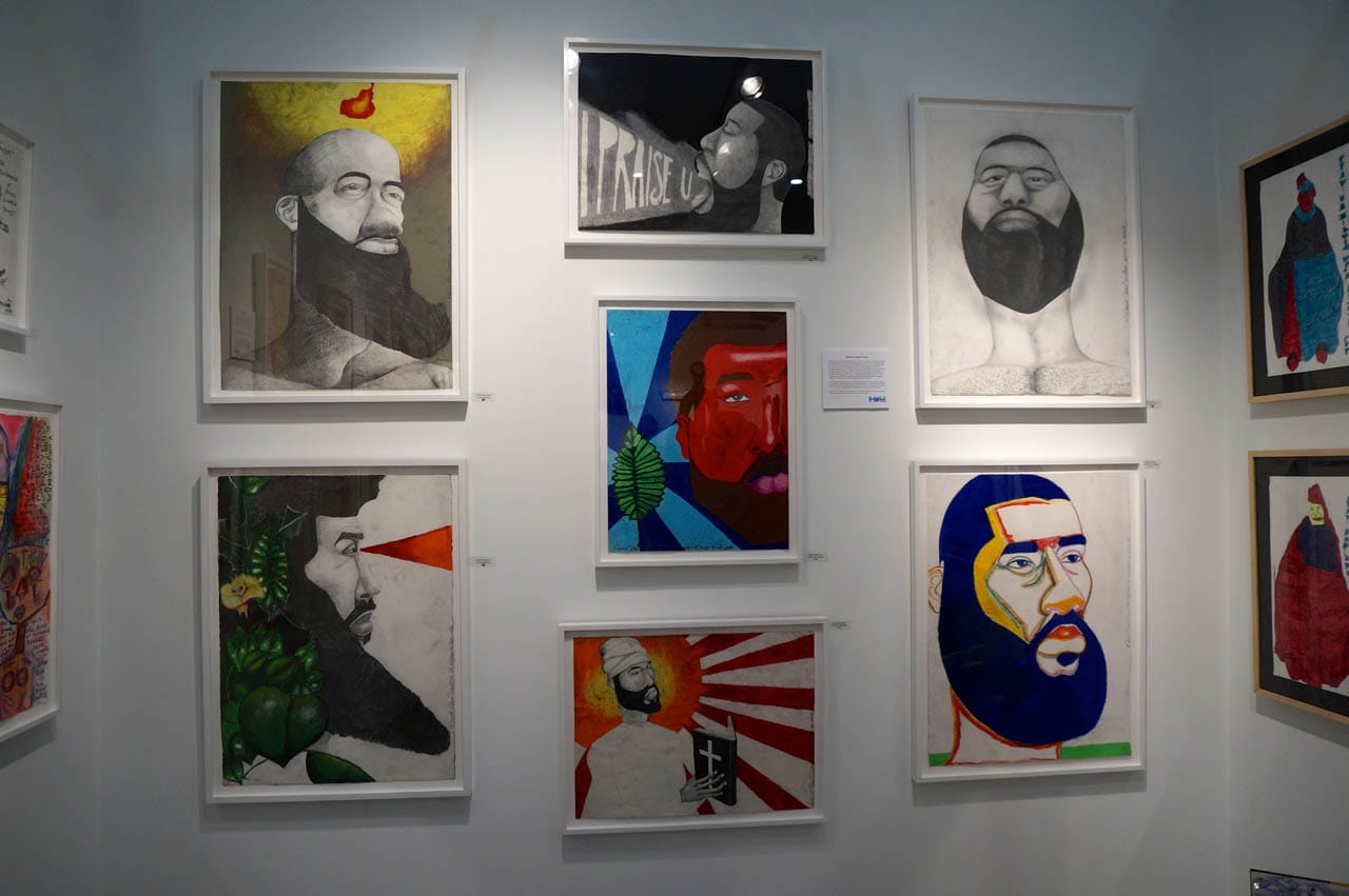 Drawings by Derrick Alexis Coard at Healing Arts Initiative