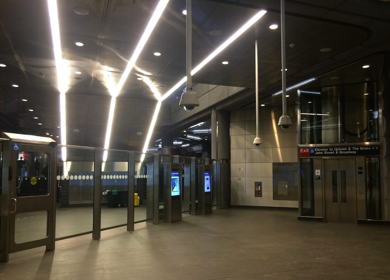 A passageway at the Fulton Center