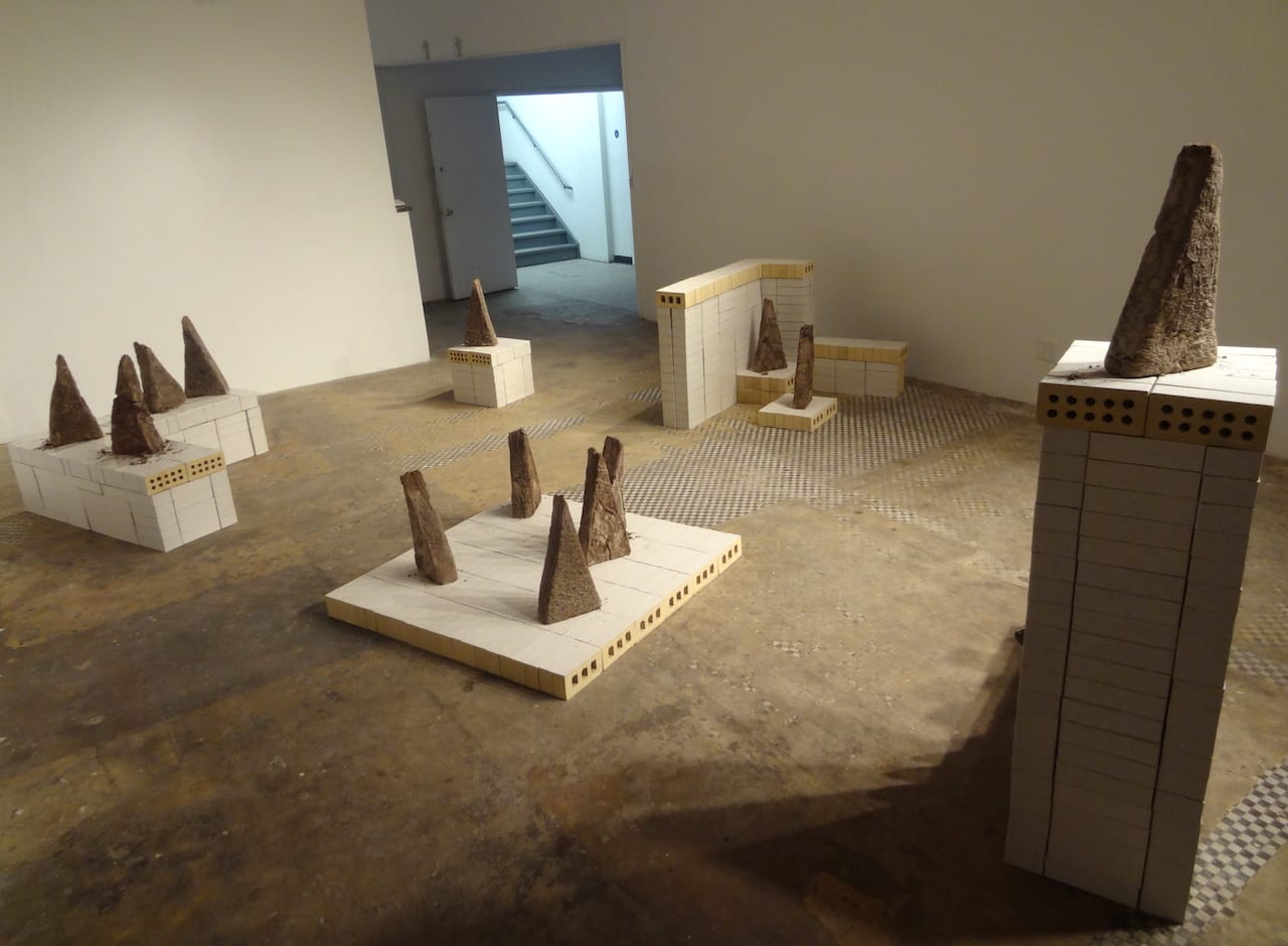 Installation view of Gabriela Salazar's 'My Lands are Islands' at NURTUREart (all photos by the author for Hyperallergic)