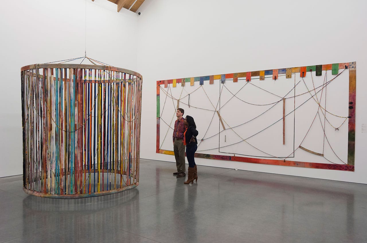 Installation view, 'Alan Shields: In Motion' at the Parrish Art Museum (photo by Gary Mamay)