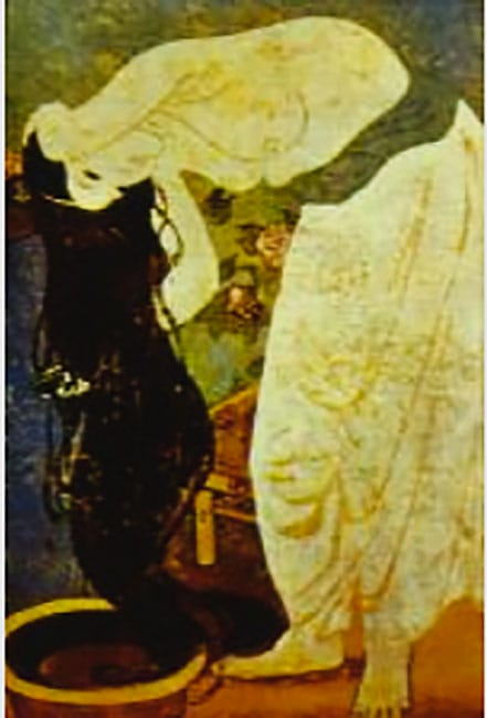 Tran Van Can, "Hair Washing" 1943, courtesy Ho Chi Minh Fine Arts Museum