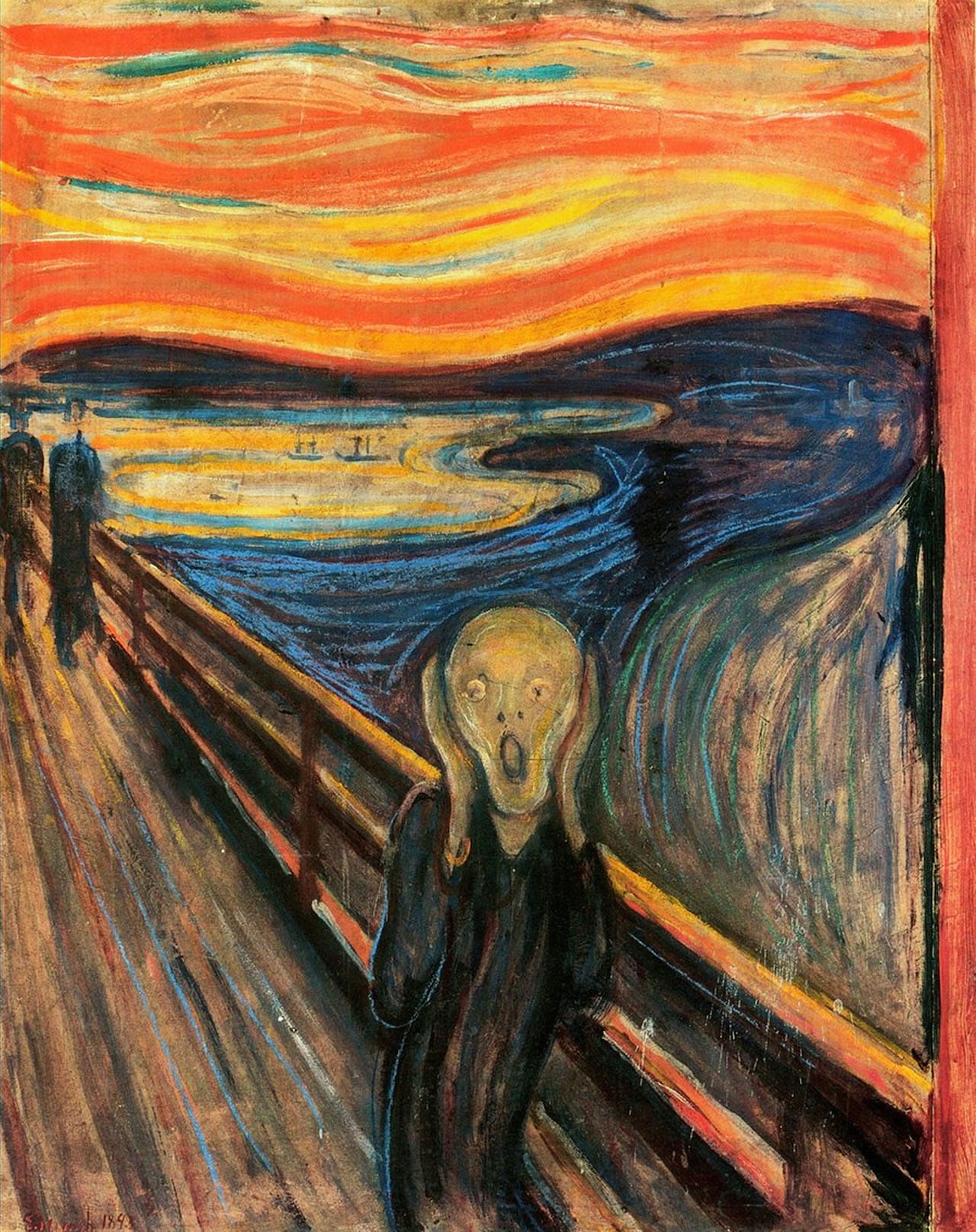 Edvard Munch, "The Scream" (1893) (National Gallery, Oslo, via Wikimedia)