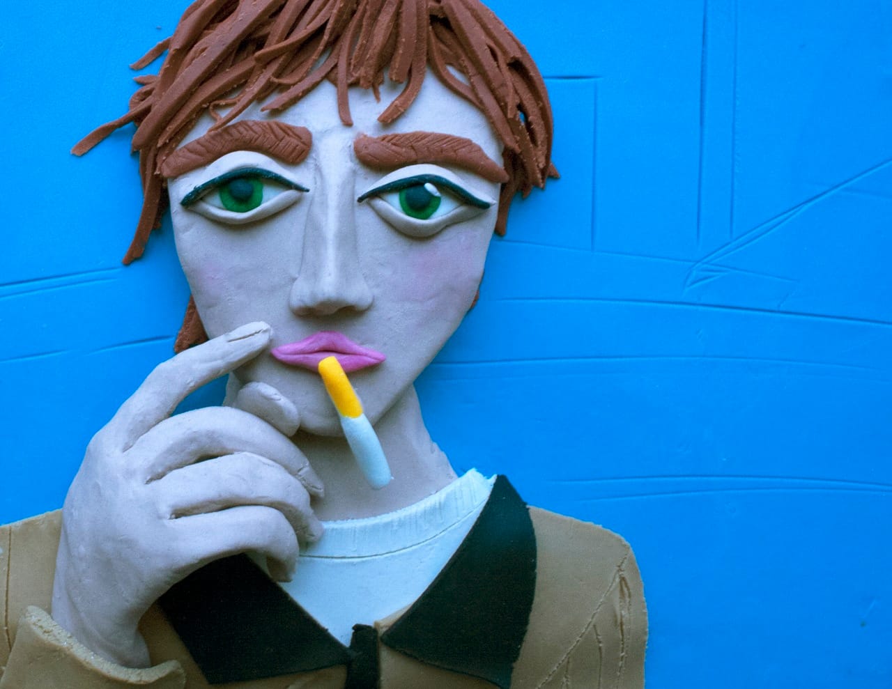 Eleanor Macnair, from 'Photographs Rendered in Play-Doh,' original photograph: Martin Bogren, "Skane, Sweden" (2011–12) from the series 'Tractor Boys'