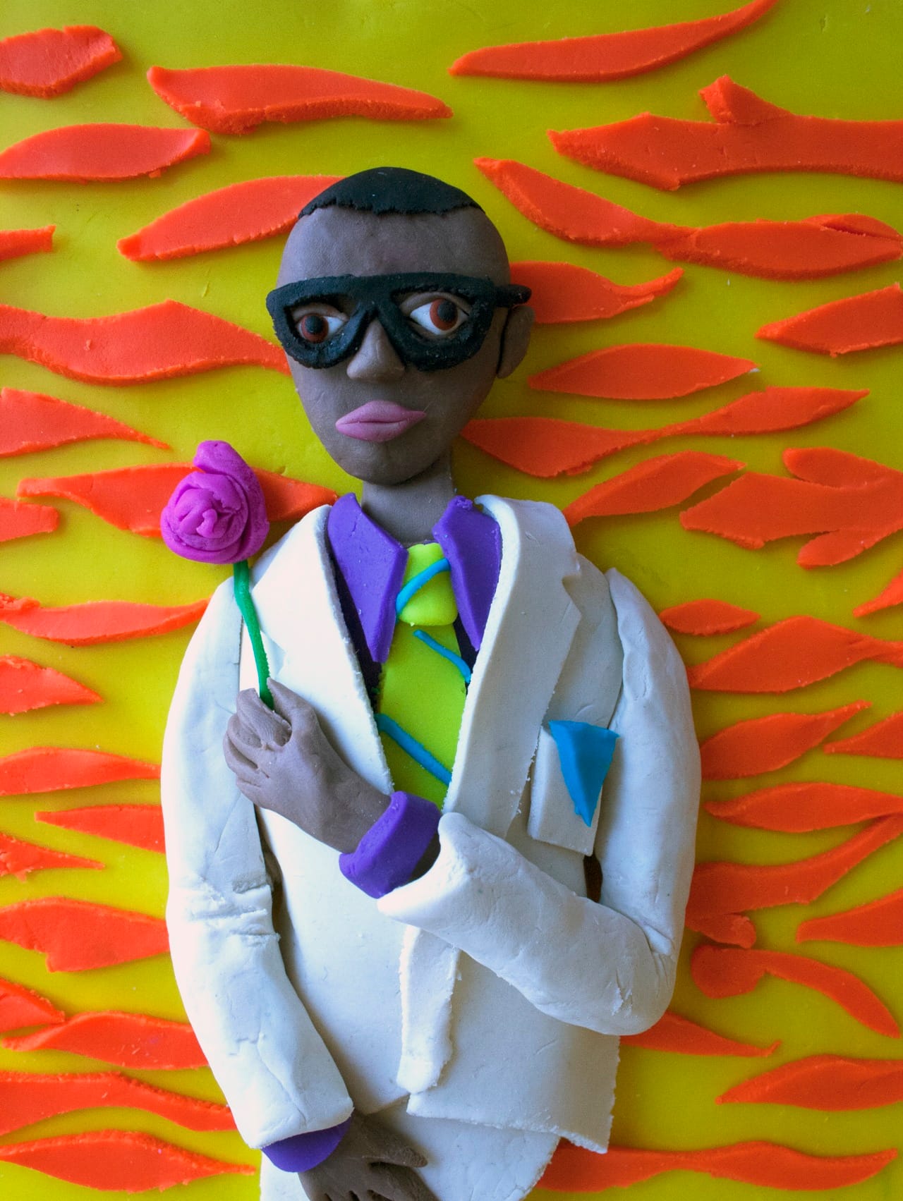 Eleanor Macnair, from 'Photographs Rendered in Play-Doh,' original photograph: Seydou Keita "Self-portrait" (click to enlarge)