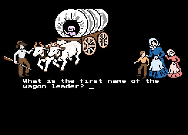 The Oregon Trail (Screen grab via the Internet Archive) 