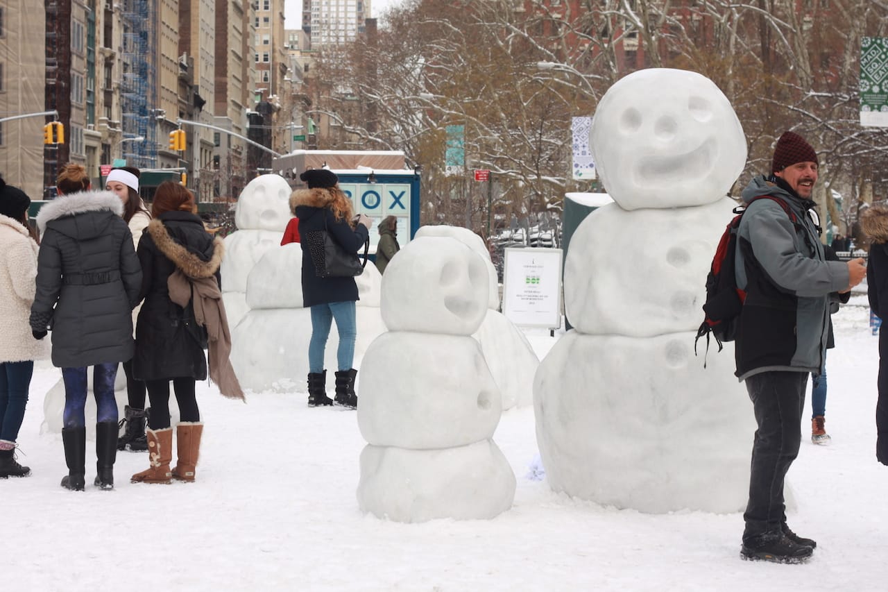 Peter Regli, “Snow Monsters” (2015) (all photos by the author for Hyperallergic)