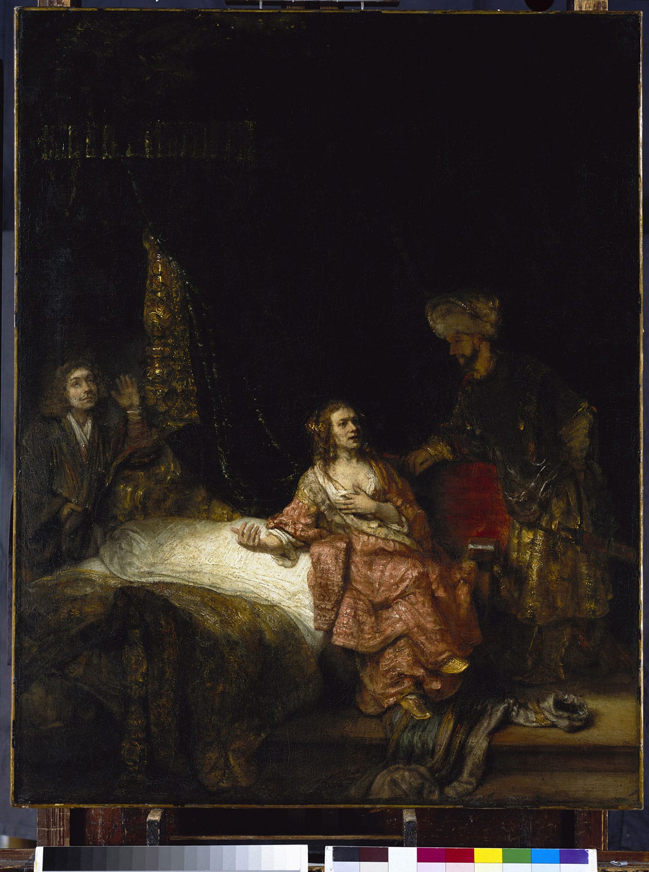 Rembrandt, "Joseph and Potiphar's Wife" (1655), oil on canvas, 113.5 x 90 cm, Gemäldegalerie, Staatliche Museen zu Berlin-Preussischer Kulturbesitz (© Scala, Florence / Bildagentur für Kunst, Kultur und Geschichte, Berlin. Photo: Jörg Anders)