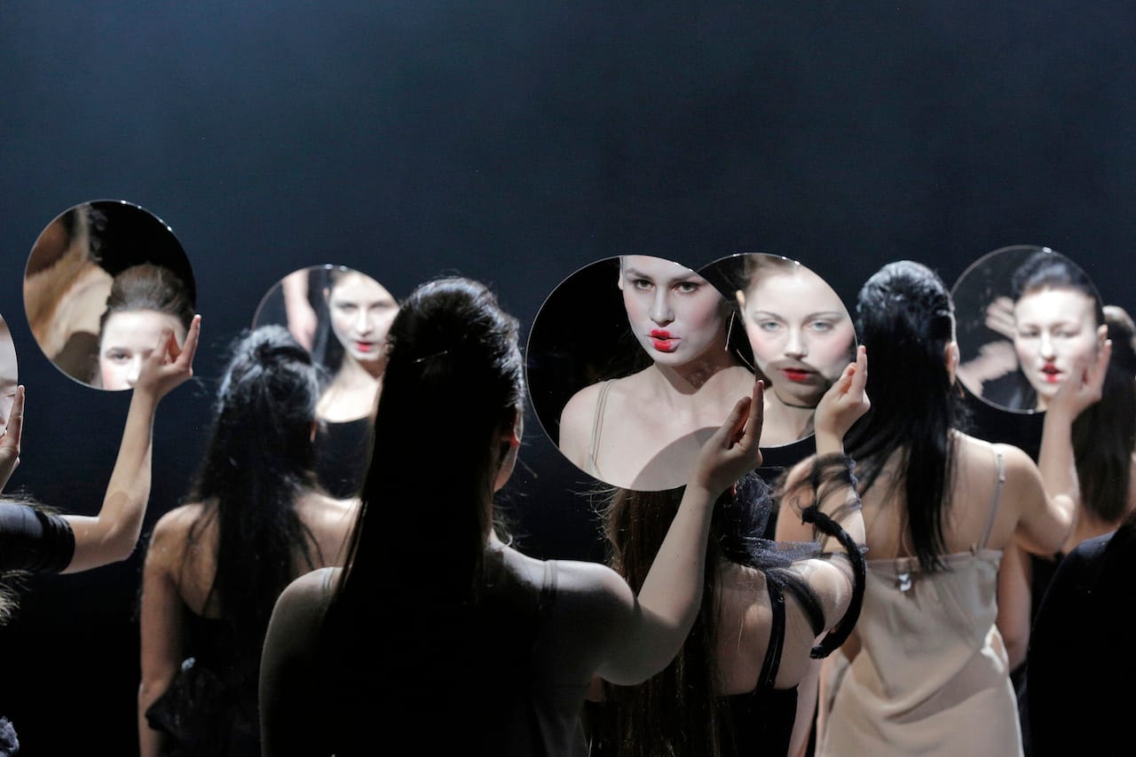 Carmina Slovenica: Toxic Psalms at St. Ann's Warehouse (photograph by Cory Weaver, courtesy Prototype Festival)