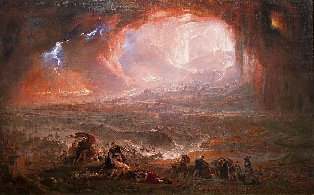 John Martin, "Destruction of Pompeii and Herculaneum" (1821) (via Tate Britain)