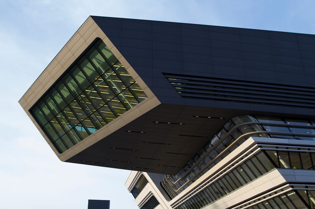 Zaha Hadid's Library and Learning Center at the Vienna University of Economics and Business (photo by Shokolo/Flickr)