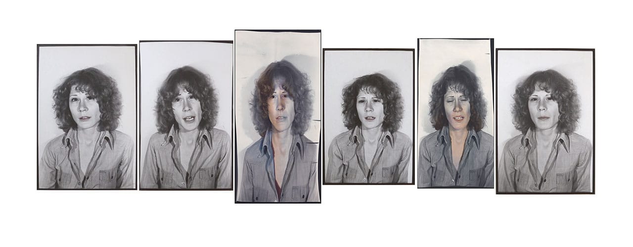 Suzy Lake, "Are You Talking to Me?" (1979), gelatin silver prints (5) and chromogenic prints (2), various dimensions, from 81 x 53 cm to 94 x 63.5 cm each, purchased with the assistance of Art Toronto 2009 Opening Night Preview and the David Yuile and Mary Elizabeth Hodgson Fund and Greg Latremoille, 2009, Art Gallery of Ontario, Toronto (© Suzy Lake)