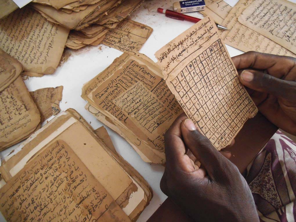 Talismans on how to be loved in Djenne public library, Mali. Endangered Archives Programme. Photography (c) Sophie Sarin