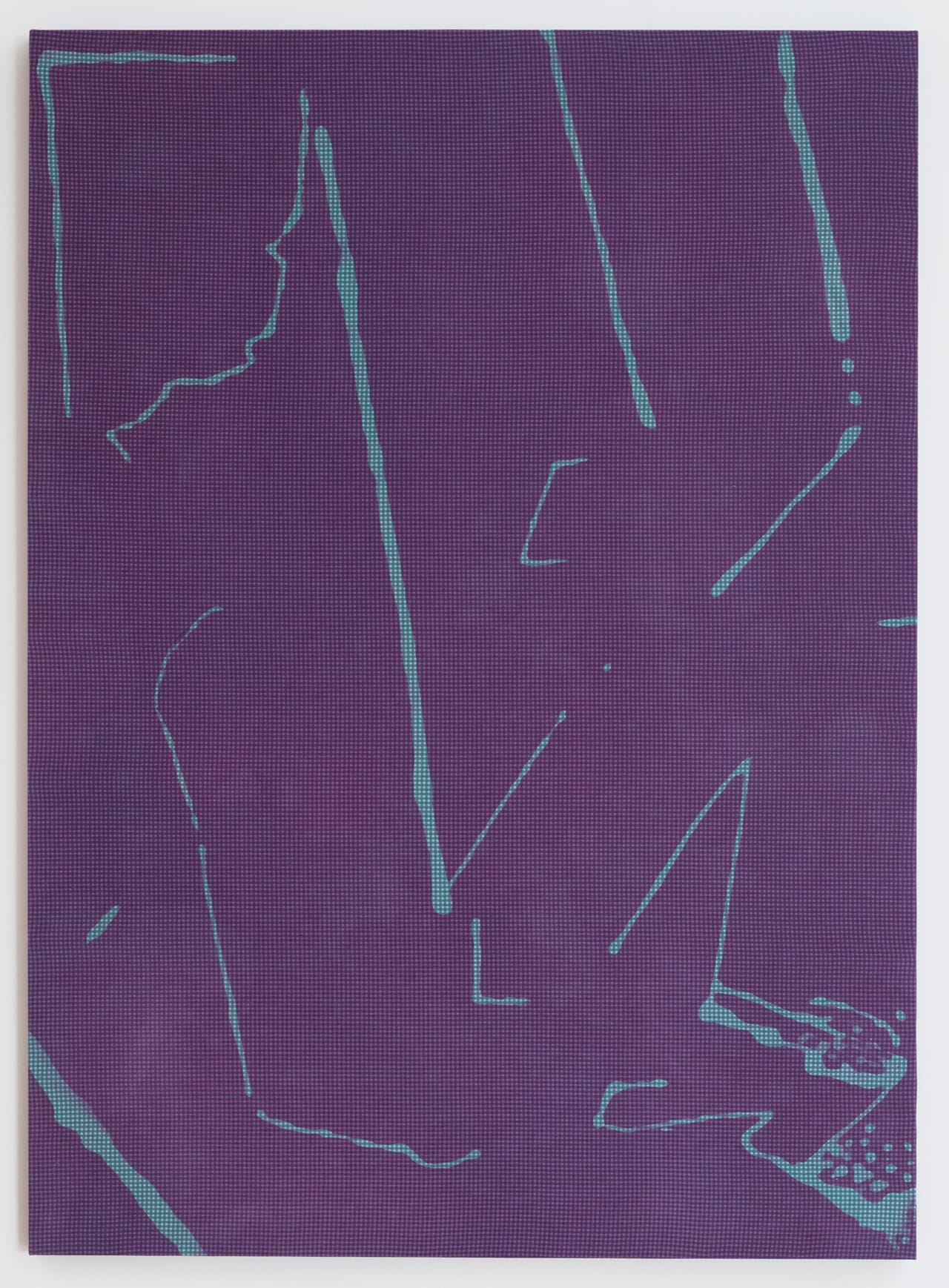 Cheryl Donegan "Untitled Resist (purple and pale blue)" (2014