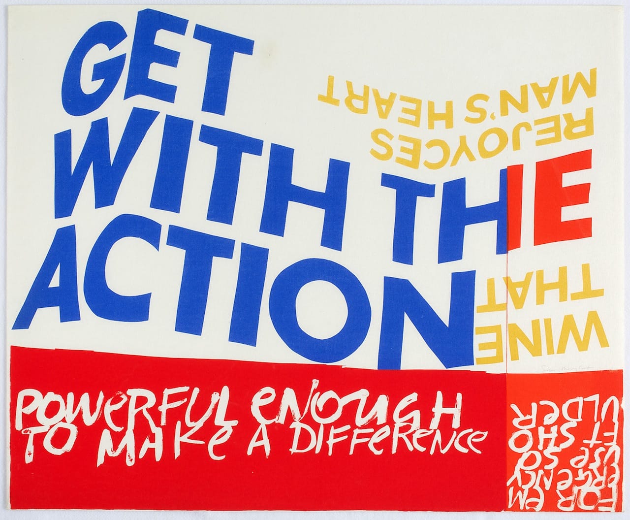 Corita Kent, for emergency use soft shoulder, 1966, Collection of the Frances Young Tang Teaching Museum and Art Gallery, Skidmore College 