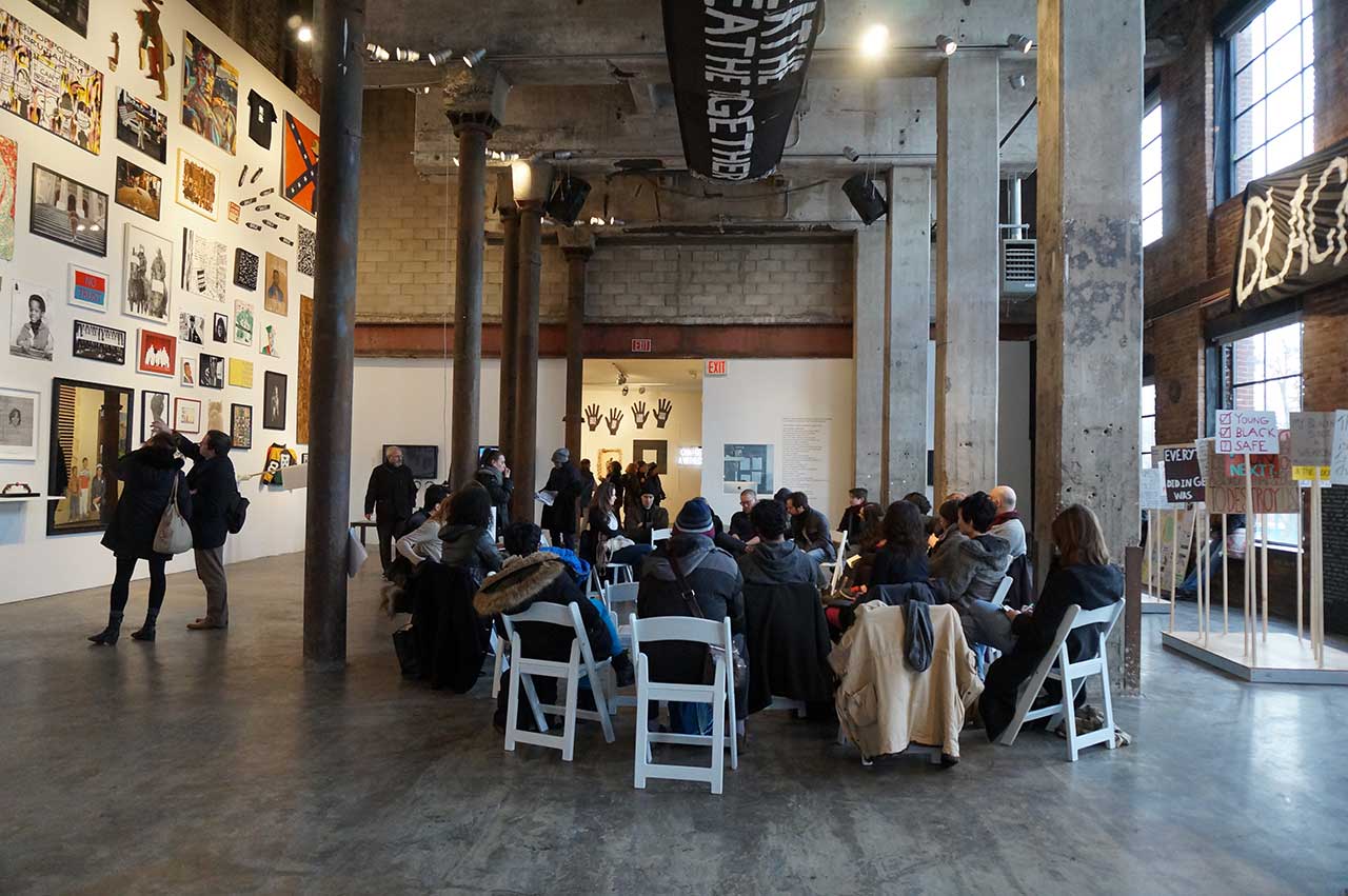 Installation view, 'Respond' at Smack Mellon (all photos by the author for Hyperallergic)